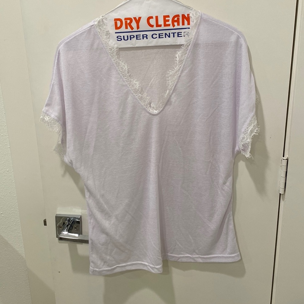 New White Top with lace detail